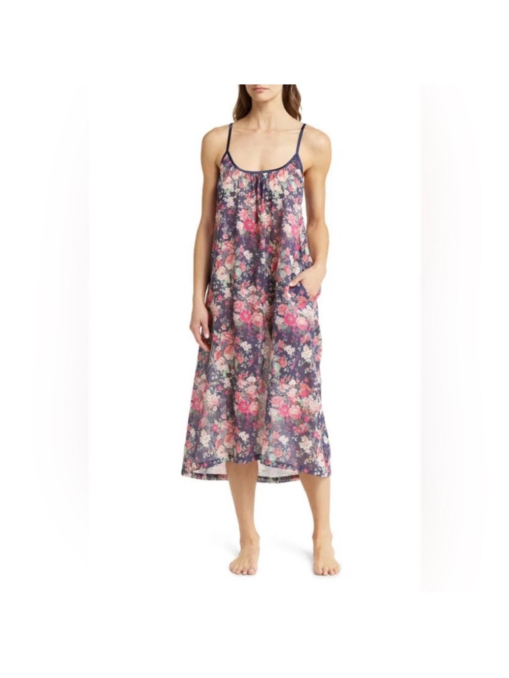 Papinelle Nightgown Cotton Womens M Grace Floral Maxi Woven